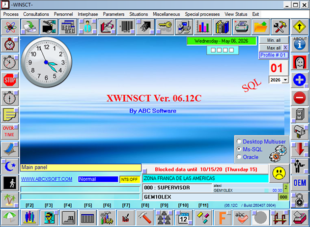 Interfaz del software XWINNET